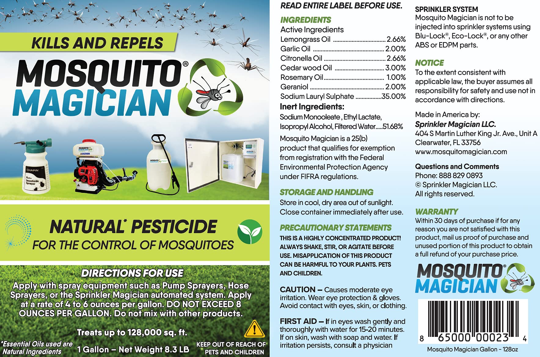 Mosquito Magician Natural Mosquito Killer and Insect Repellent