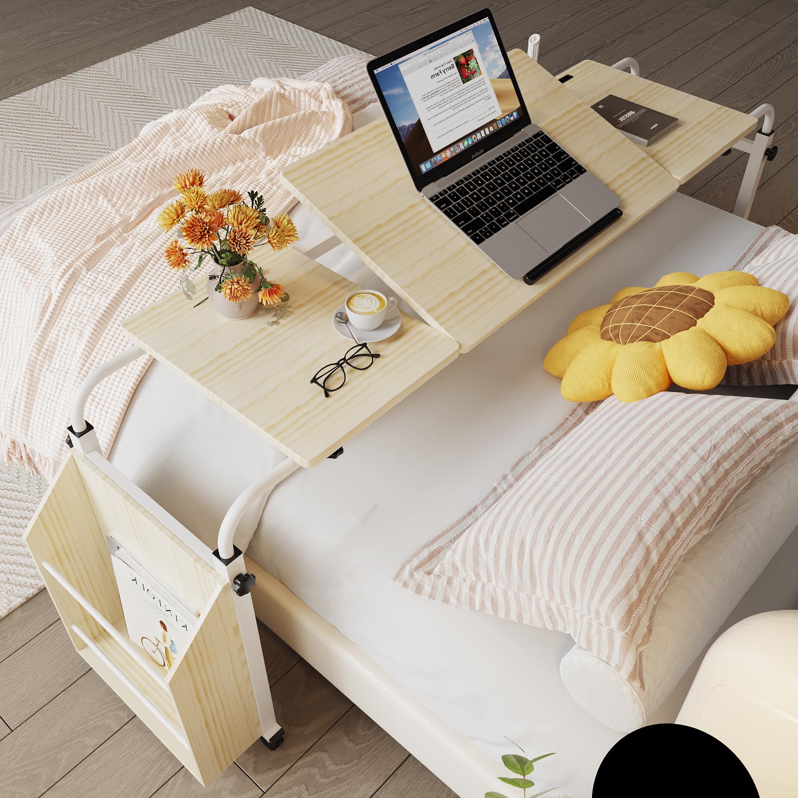 高さ調整可能 ベッドサイドテーブル Amazon.co.jp: ベッドテーブル サイドテーブル キャスター付き 伸縮