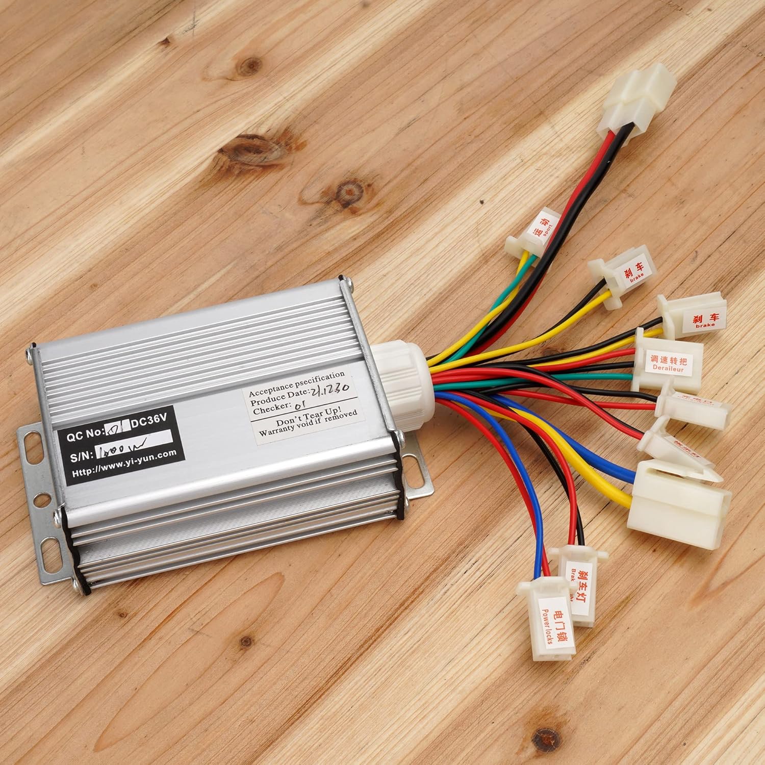 Controller 36v 1000w for Brushed Electric Motor Engine Scooter with White Battery Connector Terminal