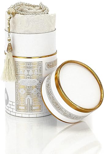 Miniatura 3 de ihvan online Alfombra de oración musulmana y cuentas de oración con caja de regalo cilíndrica de diseño elegante, Janamaz, Sajadah, suave alfombra