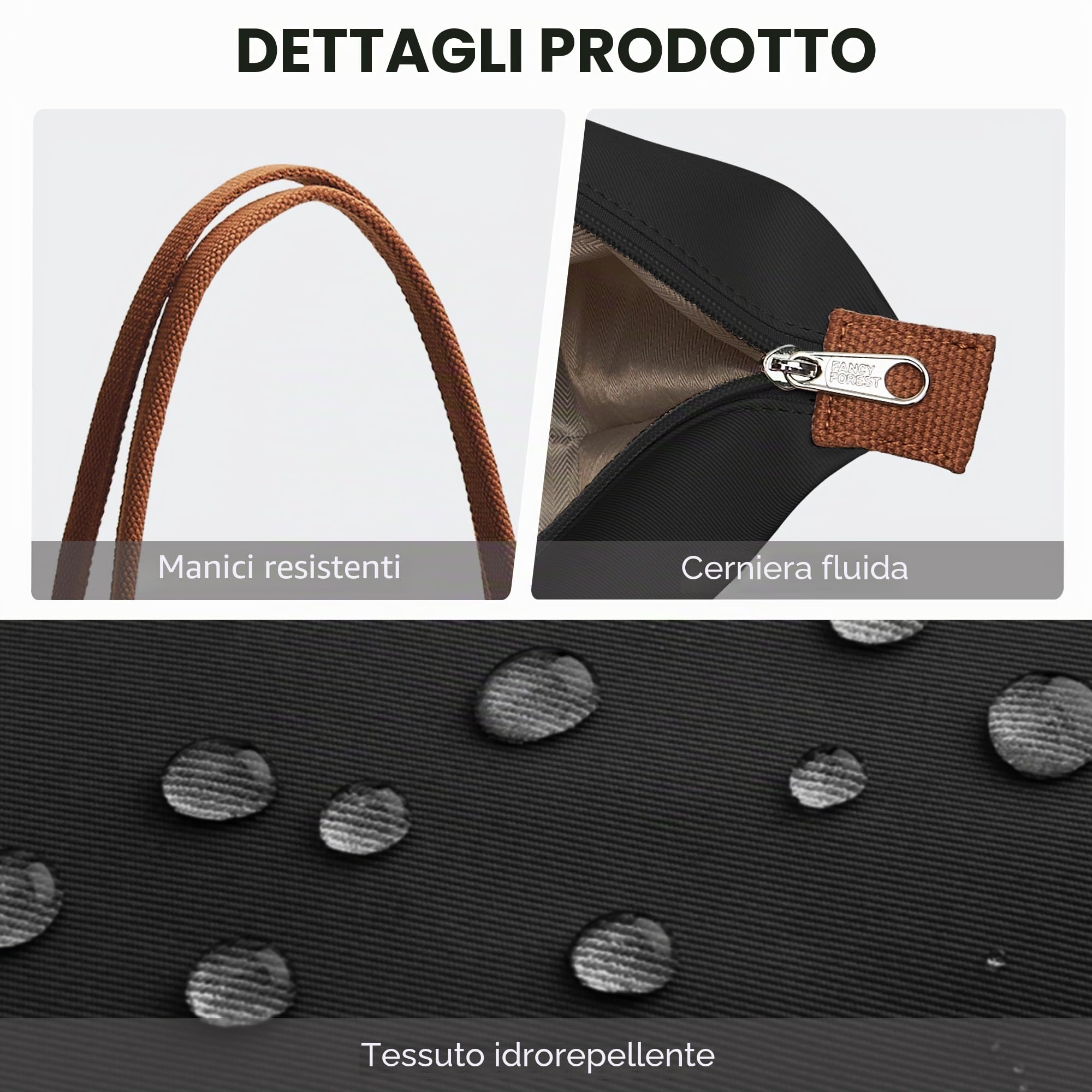 KALIDI Borsa a mano da donna, grande, borsa shopper da donna, impermeabile, borsa da lavoro, borsa a tracolla, per lavoro, ufficio, viaggi, shopping, scuola