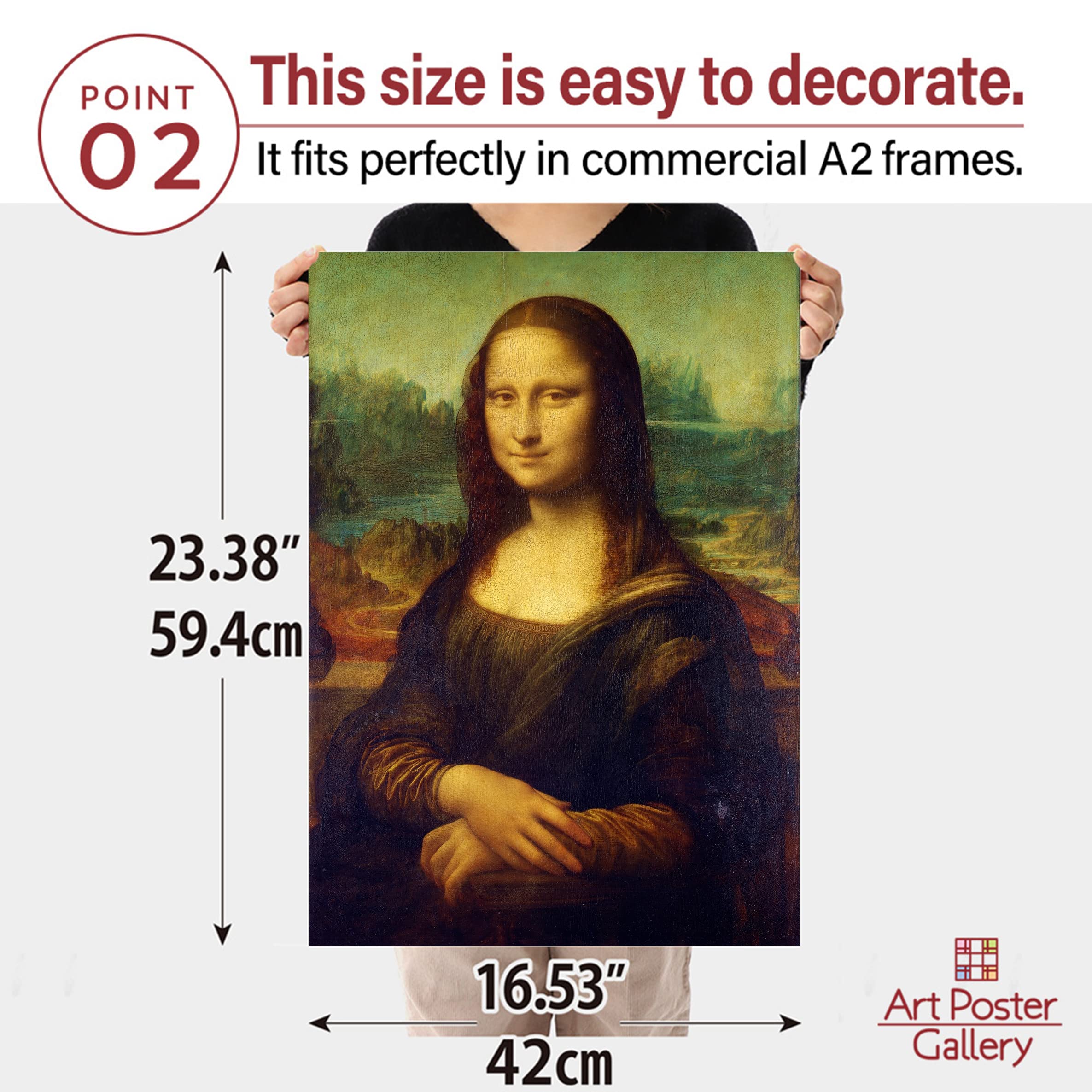 monami様オーダーページ Leonardo Da Vinci “Mona Lisa” Poster 16.53inch×23.38inch/42㎝×59.4