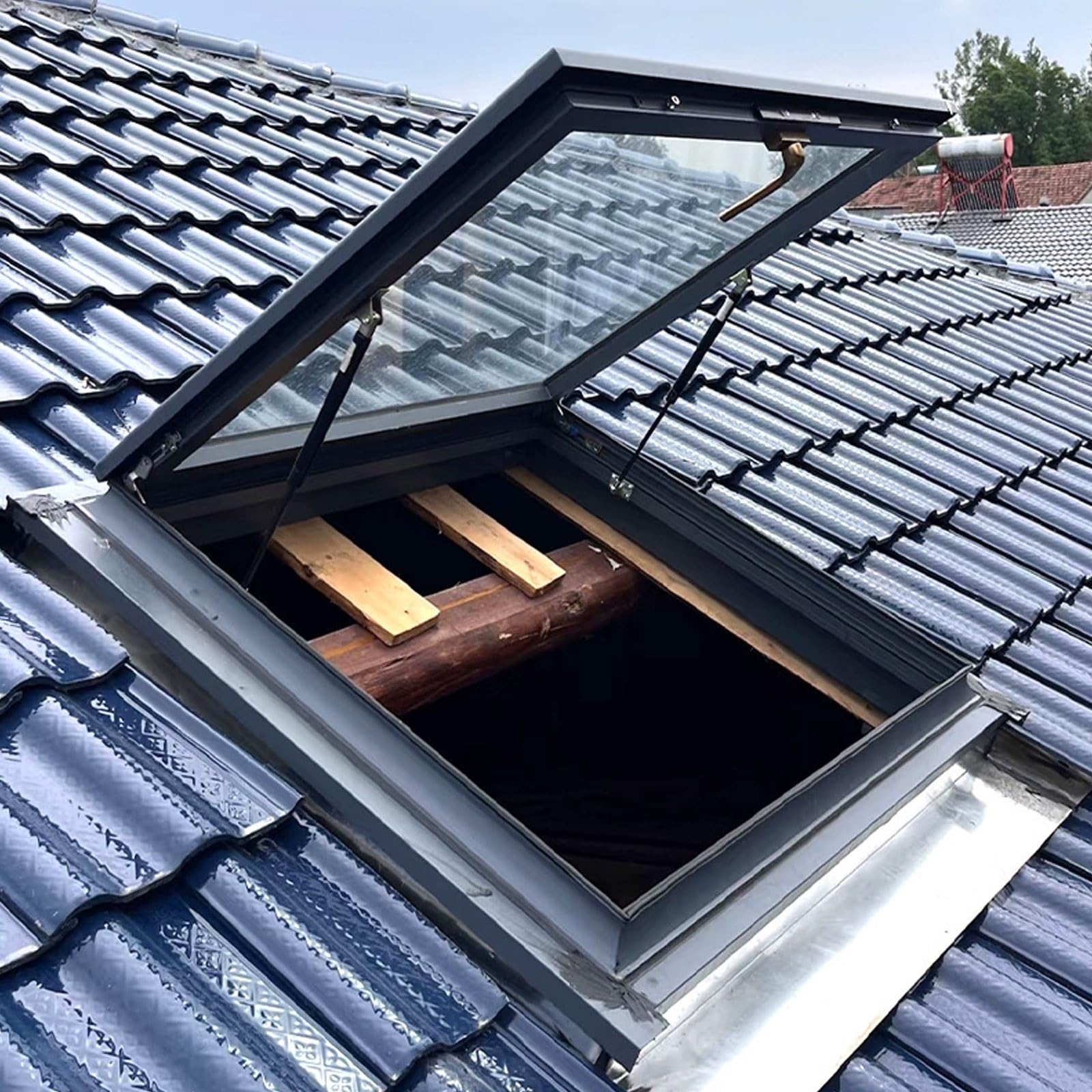 Resistente a la lluvia aleación de aluminio claraboya, Casas techo ventana for iluminación y ventilación, Sótanos escotilla acceso techo con acristalamiento, áticos claraboya salida techo.