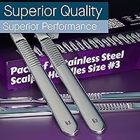Vista 2 de Pack of 4 Scalpel Handle # 3, Premium Quality, Rust Proof Stainless Steel Scalpel Knife Handle, Lightweight and Durable,Fits Surgical Blades No. 10