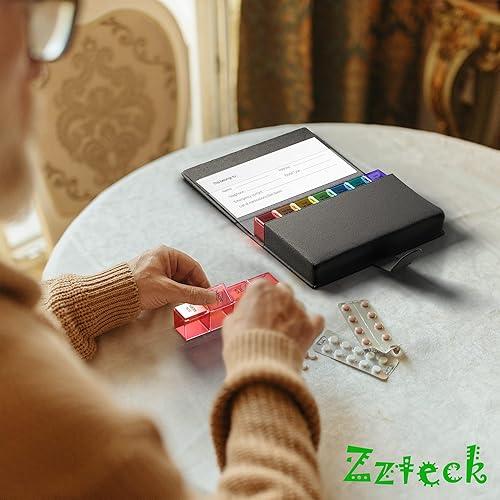 Miniatura 7 de Compartimentos más profundos y más grandes, organizador de píldoras diarias AM PM, caja de píldoras medicina AM PM, soporte semanal de 7 días,