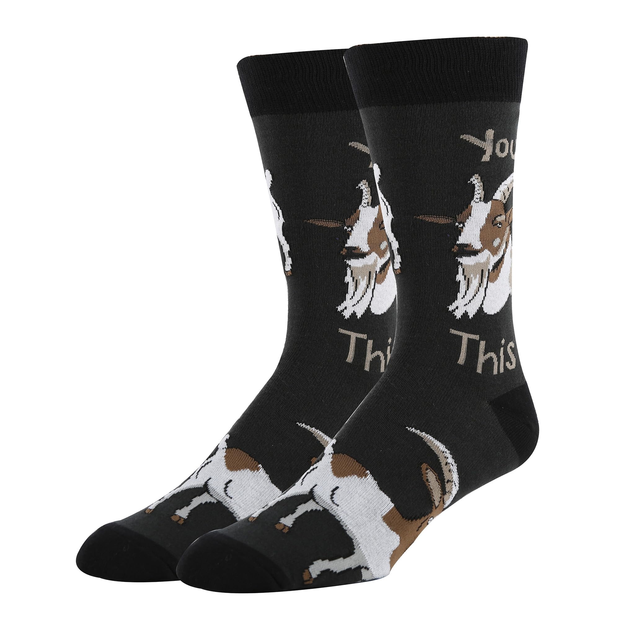 ooohyeahOooh Yeah Men's Novelty Crew Socks, Positive Funny Fun Crazy Cool Socks