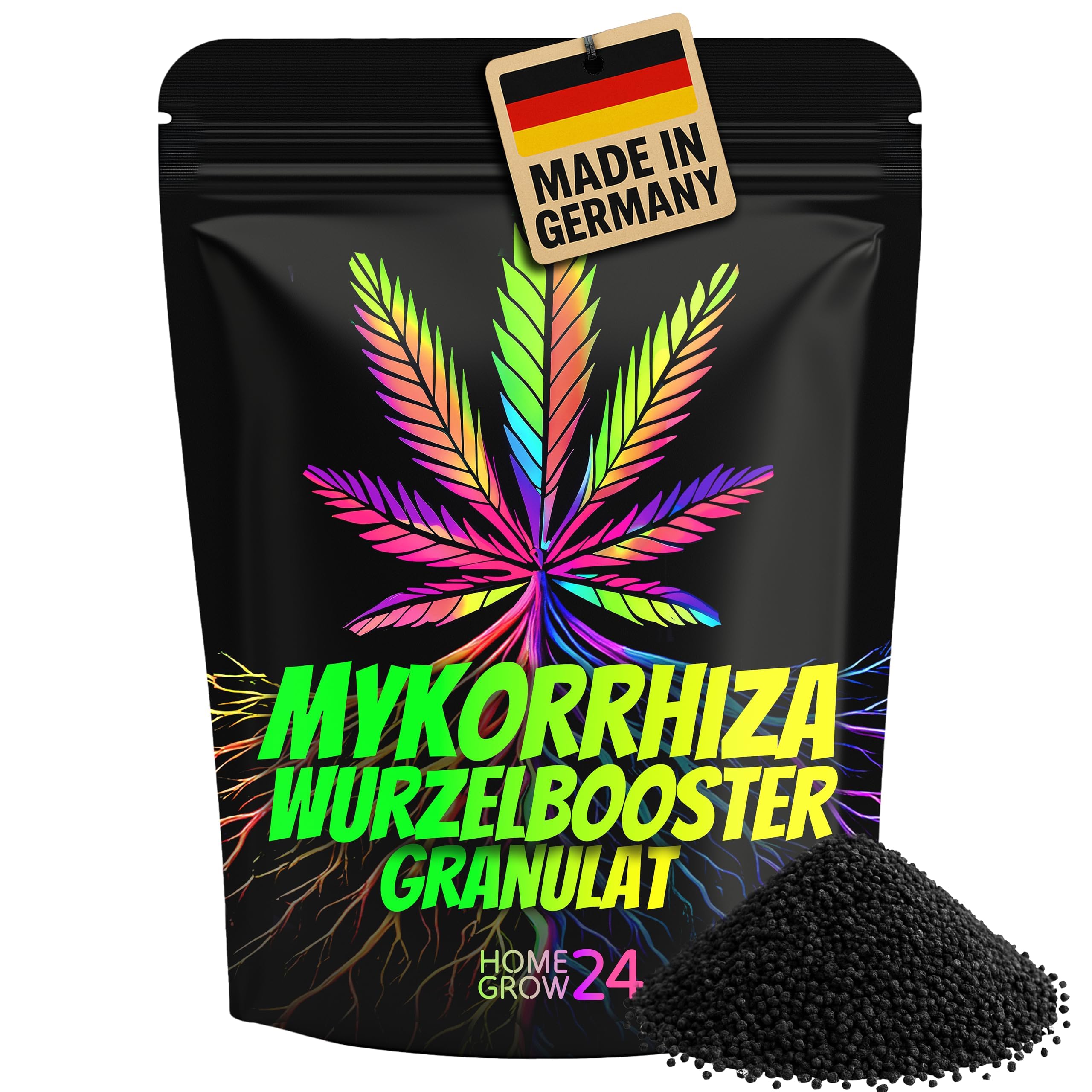 HOMEGROW24 Mykorrhiza Wurzelbooster, 200 g Granulat, organischer Wurzelaktivator, 100% natürlicher Wurzelstimulator ohne Chemie