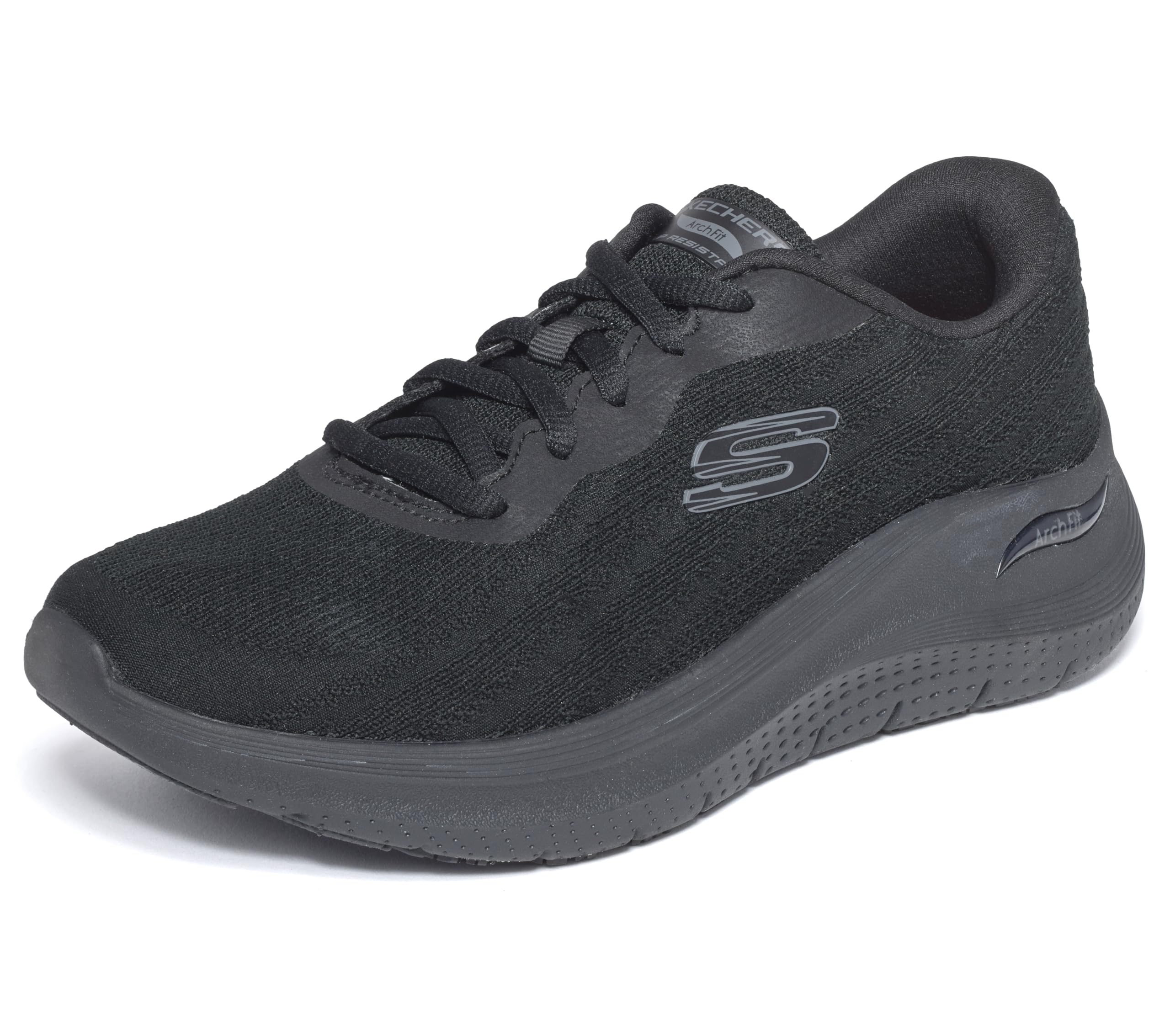 Skechers Women's Arch Fit 2.0 Sr Thuana Trainers, Black Textile/Synthetic, 6.5 UK