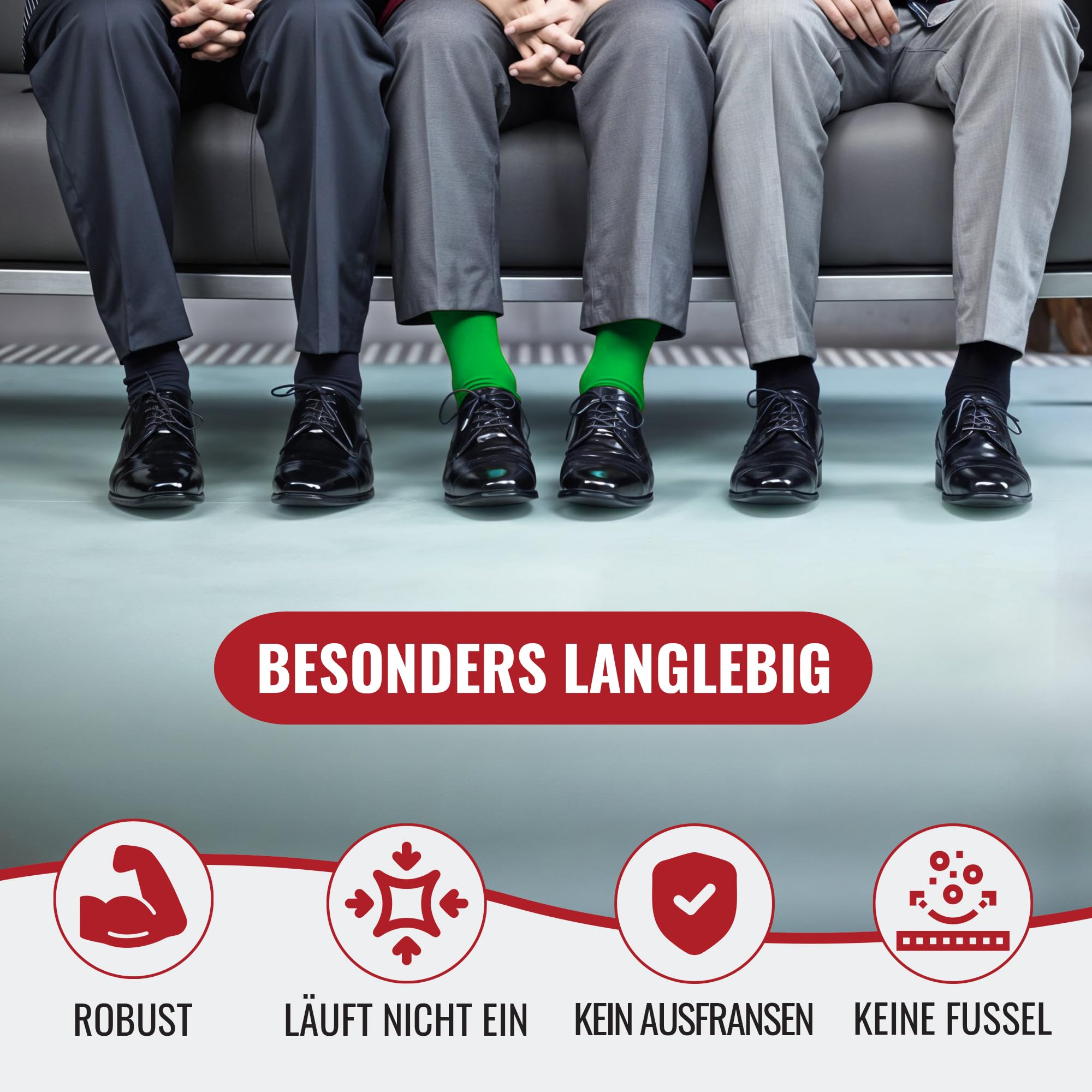 Mat & Vic's Socken Herren 43-46 Baumwolle – OEKO-TEX 100, Made in Europe – Socken Damen 39-42 Baumwolle – Herrensocken schwarz für Business und Freizeit – 5 oder 10 Paar