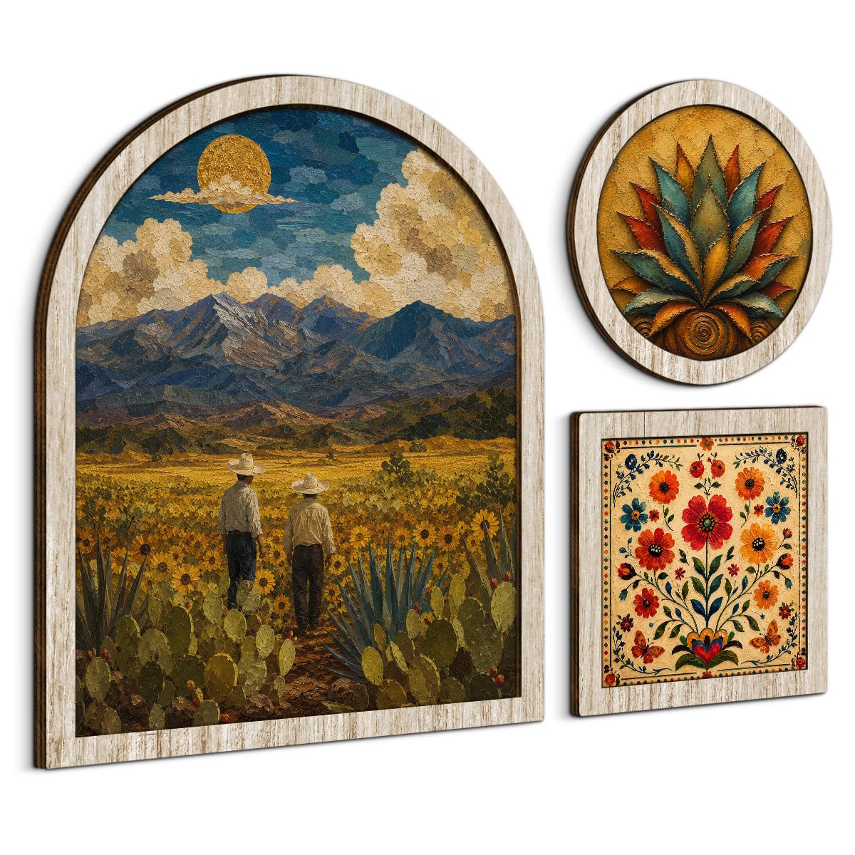 Photo 1 of YeleY 3 Pcs Southwestern Landscape Wall Art Sign