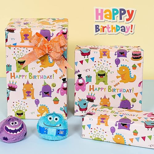 Vista 44 de PlandRichW Papel de regalo de unicornio plegado para niñas, mujeres, cumpleaños, 4, diseño de princesa, rosa, arcoíris, varita de hadas, diamante