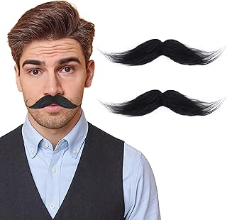 Yan Dream Classic Fake Mustache Self Adhesive Costume Facial Hair Stick On Fake Moustache for Party