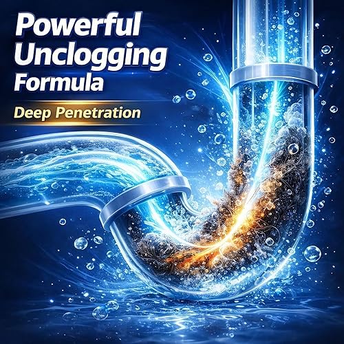 Miniatura 2 de Pipe Gel Drain Cleaner, Professional Strength Drain Clog Remover for Kitchen Sink, Shower & Tub, Powerful Unclogging Formula, Compatible with All