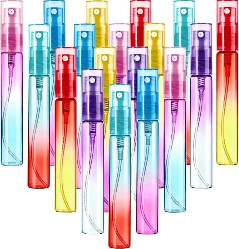 Patelai 18 Frascos de Perfume com Spray, 8 mL, em Vidro, Cores Degradê