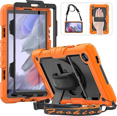 Miniatura 11 de HXCASEAC Funda para Samsung Galaxy Tab A9+ Plus de 11 pulgadas, protectora con protector de pantalla/correa de mano/soporte para bolígrafo,