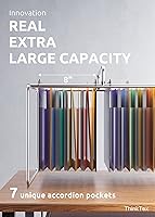 Vista 6 de ThinkTex Carpetas de archivos colgantes expansibles de plástico y organizador de cupones de recibos de 12 bolsillos