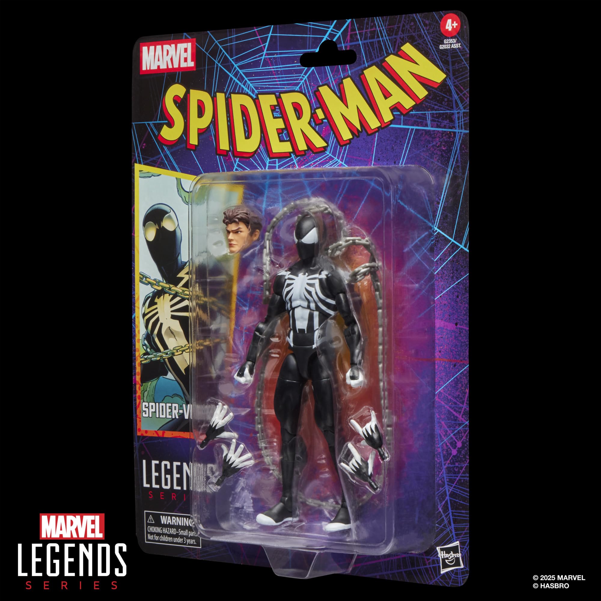 Spider-Venom z serii Marvel Legends, 15-centymetrowa figurka kolekcjonerska z komiksów o Spider-Manie z kartą retro