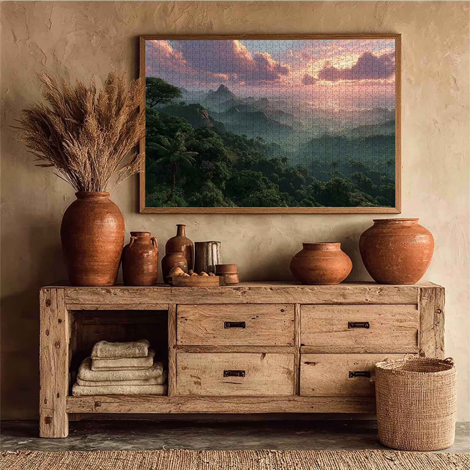 Puzzle 3000 elementów dla dorosłych roślin, drewniane puzzle 122 x 81 cm, dla mężczyzn kobiet starszych seniorów, części ściśle do siebie pasują, dekompresja, dekoracja ścienna, prezenty dla