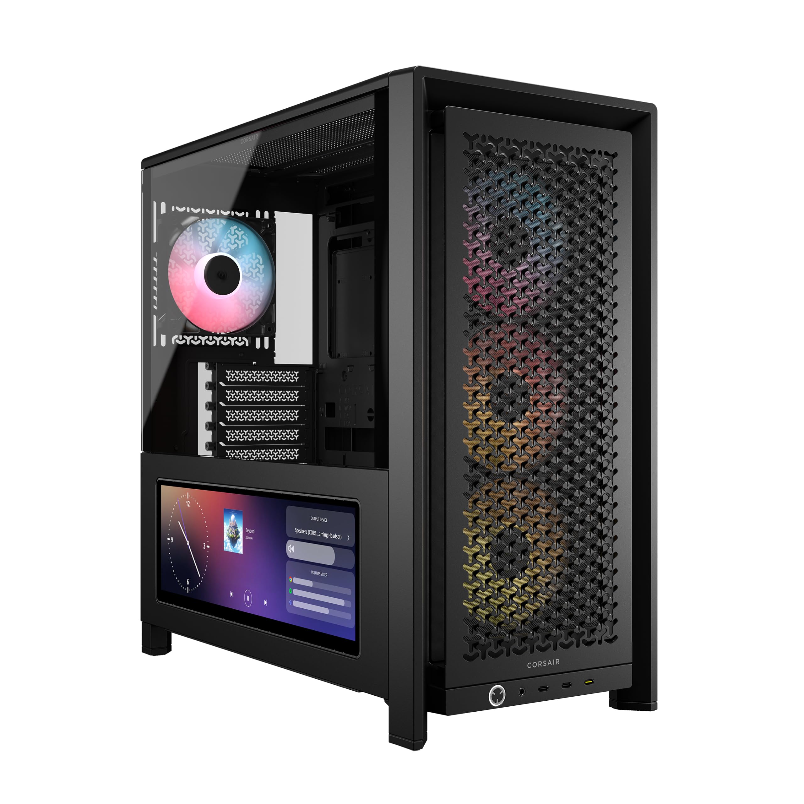 Amazon | CORSAIR FRAME 4000D LCD RS ARGB モジュラー ミドルタワー