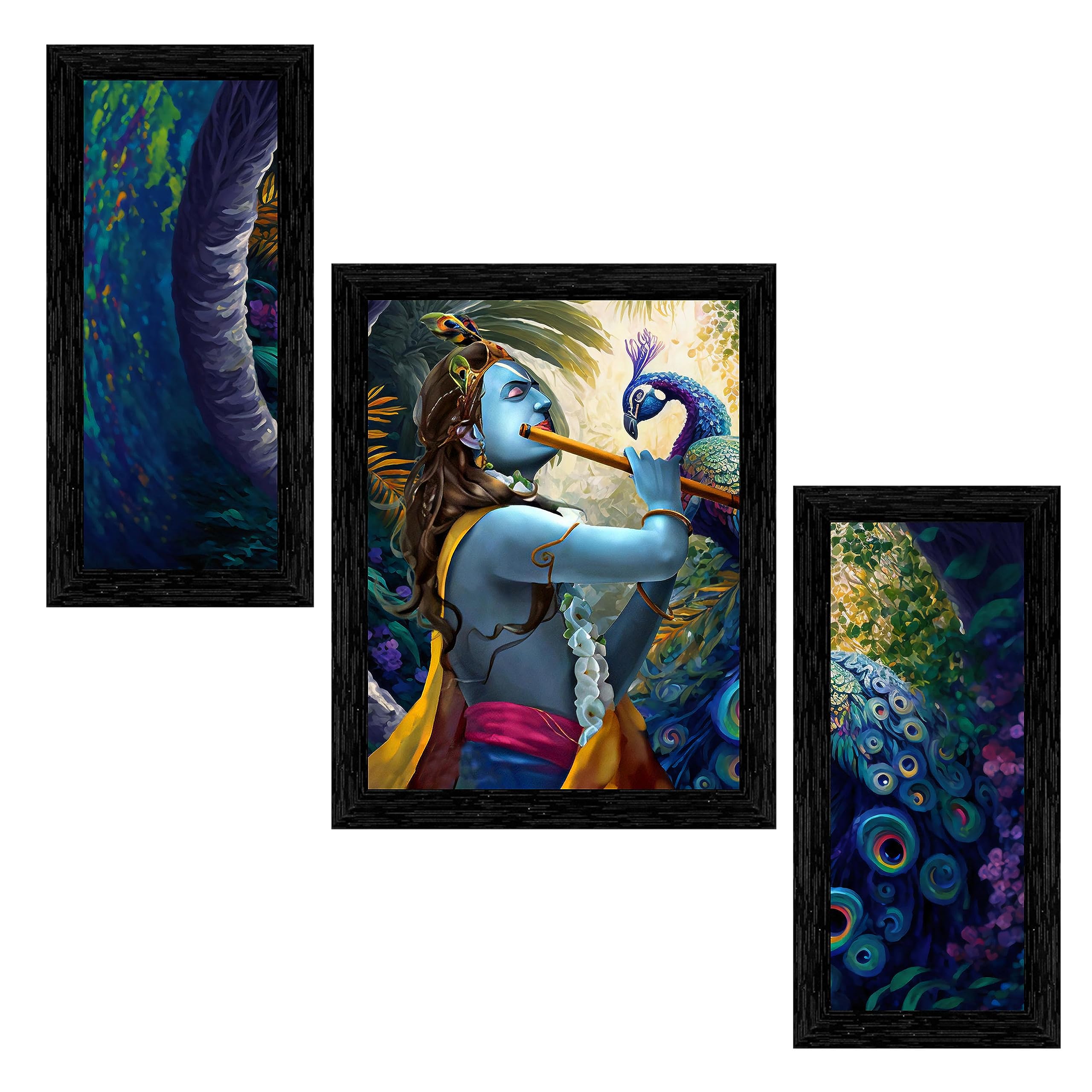 Amazon Brand - Umi Set of 3 Radha Krishna Framed Art Painting (10314) without glass 6 X 13, 10.2 X 13, 6 X 13 INCH (Color 3) (B0CFXS3HHG) Amazon Price History, Amazon Price Tracker