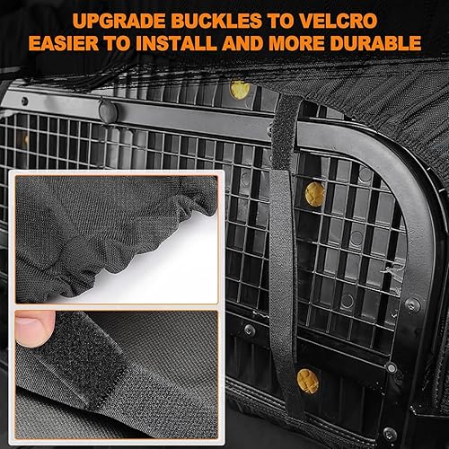 Miniatura 26 de BORDAN Funda de asiento UTV para Polaris Ranger 500 700 800 2002-2008 (solo asiento delantero), resistente al agua 1680D, protección completa, juego