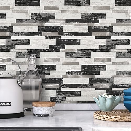 Azulejos de pared de 10 piezas para despegar y pegar para cocina, azulejos de pared de ducha para despegar y pegar en la parte posterior, paneles de