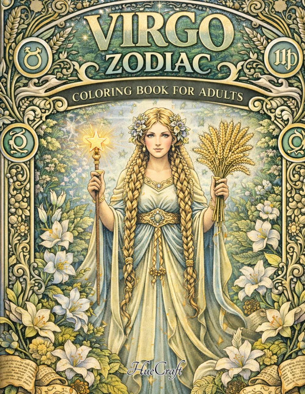 Virgo Zodiac Coloring Book for Adults: Celestial Goddess, Astrology Art & Botanical Mandalas for Relaxation and Mindful Creativity (Zodiac Signs Adult Coloring Book Series)