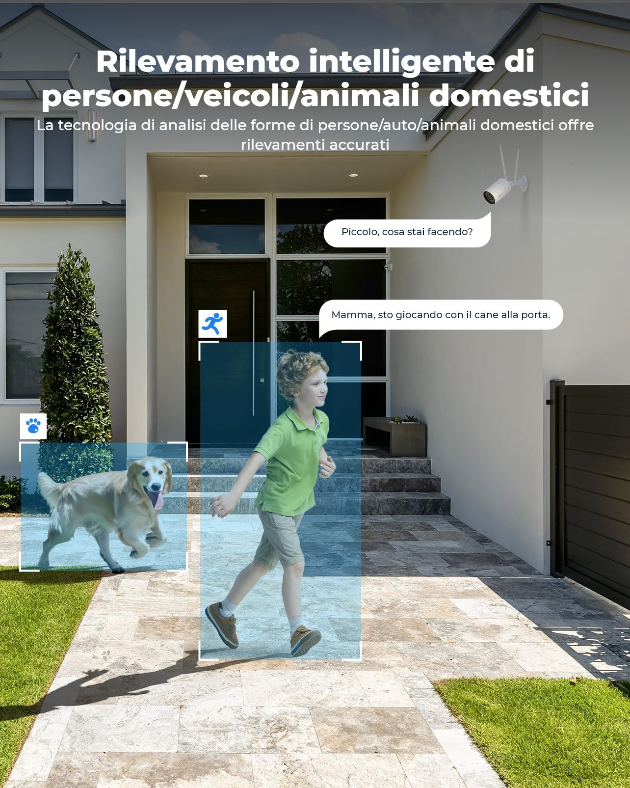 Reolink 4K Telecamera Wi-Fi Esterno, Wi-Fi 6 Videocamera Sorveglianza, IP67 Alloggiamento Metallico, Rilevamento Umano/Veicolo/Pet, 30m Visione Notturna a Colori, Audio a 2 Vie, Time-lapse, RLC-810WA