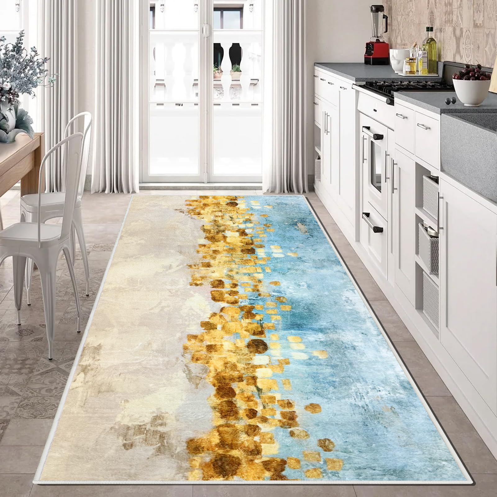 AYOHA Washable Runner Rugs for Hallway Entryway, 2' x 10' Non Slip Carpet Runner with Rubber Backing, Area Rug for Kitchen Bathroom Bedroom Laundry