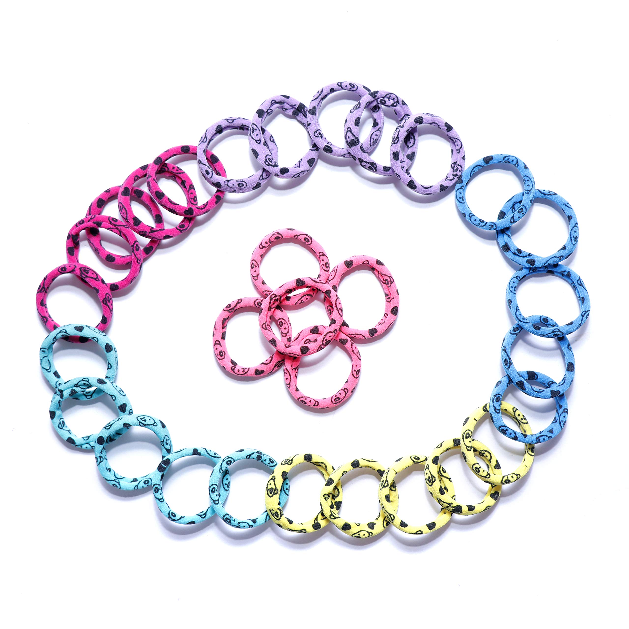 Honbon Stylish Multicolor Elastic Hair Rubber Bands for Girls and Women; Bright Colors for The Summer- Pack of 30 (B089NTZ6L6) Amazon Price History, Amazon Price Tracker