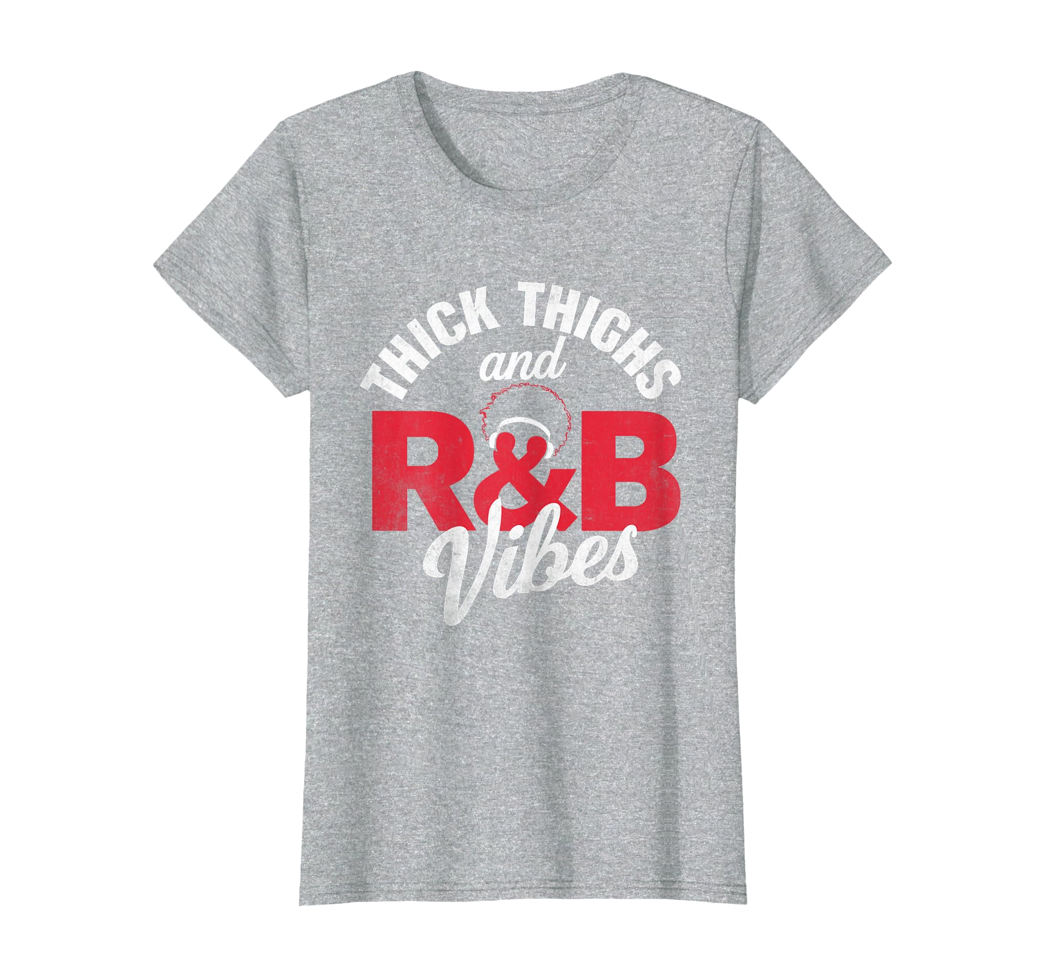 Thick Thighs and R&B Vibes Afro Headphones Design T-Shirt