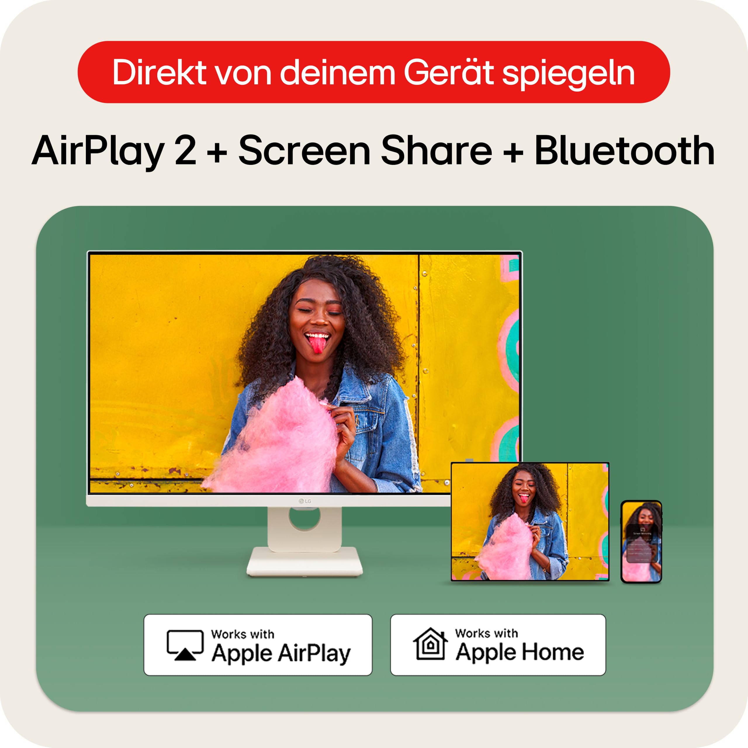 LG MyView 32SR50F-W.AEU (32 Zoll) Full HD IPS Monitor, webOS, HDR10, Weiß