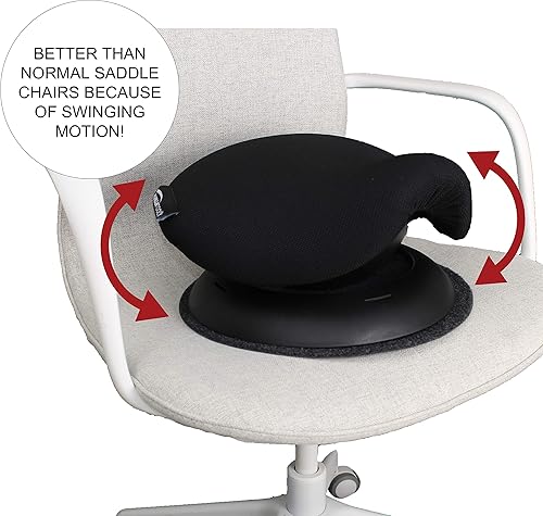 Miniatura 3 de Humantool Taburete portátil para silla de montar – Haz de cualquier silla una silla de sillín oscilante – Perfecto para silla ergonómica de oficina