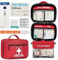 Vista 4 de RHINO RESCUE Kit de primeros auxilios multiusos de 240 piezas, suministros médicos profesionales para el hogar y la oficina, ideal para emergencias