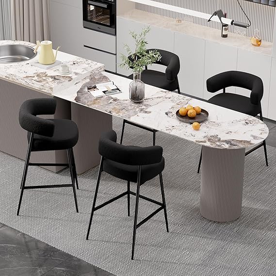 Daluvenix Counter Height Bar Stools Set of 4, Pelletized