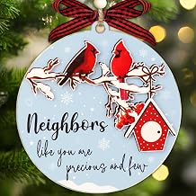 Neighbor Ornament - 2 Layer Neighbor Christmas Ornament - Neighbor Gift - Neighbor Ornaments 2025 - Gifts for Neighbors - Neighbors Like You are Precious and Few - New Year Gift