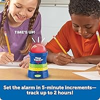 Vista 4 de Learning Resources Time Tracker Mini Visual Timer, Classroom Timer, Hand Washing Timer, Auditory and Visual Cue, Ages 3+