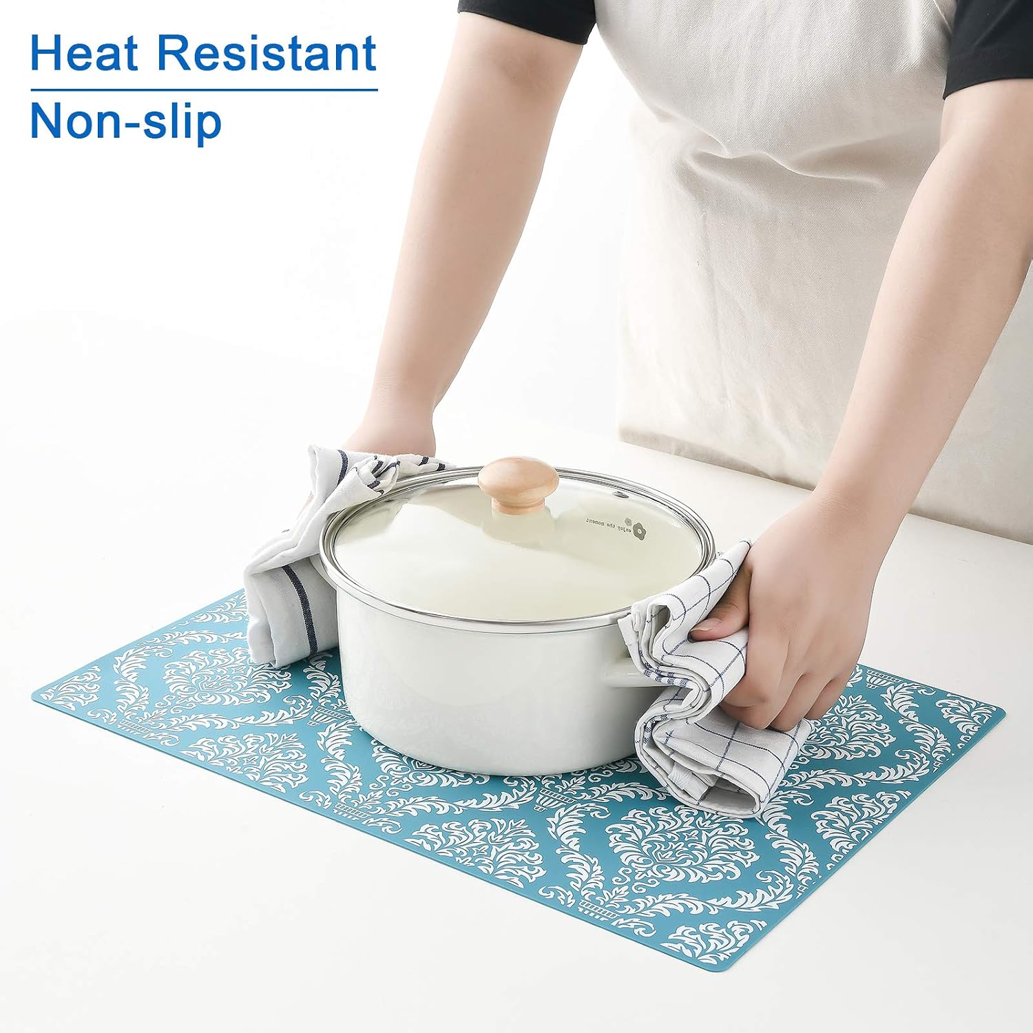 Flаѕh Sаlе SUBEKYU Placemats Set of 4，Silicone Place Mats Indoor Dining. Highly Efficient Heat Resistant /Thermal Insulation/Anti-Skid Function，The Best Choice for Baby Placemats. Waterproof and Washable
