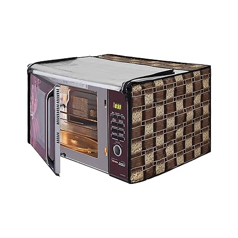 Glassiano Microwave Oven Cover for Whirlpool 20 Litre Convection Microwave Oven Magicook 20BC, Black