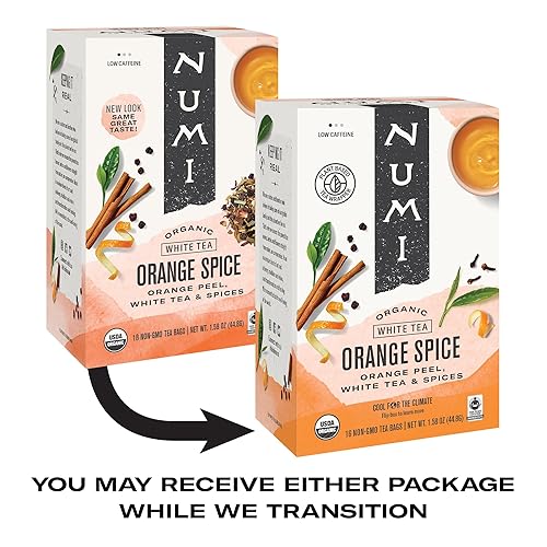 Vista 16 de Numi - Té orgánico White Rose, 16 bolsas de té blanco por caja (el embalaje puede variar)