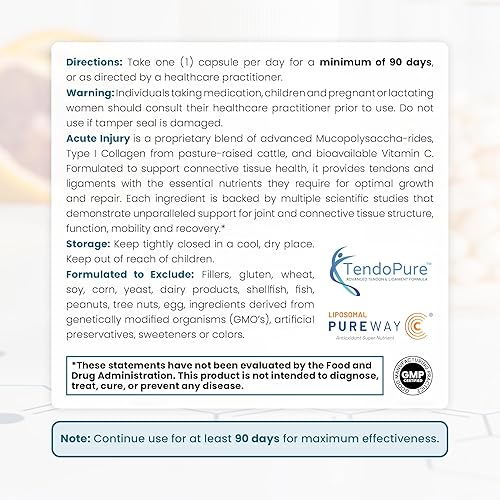 Miniatura 3 de Pure Therapro Rx Lesión aguda | Soporte de tendones y ligamentos | Dosis clínica conveniente una vez al día | Apoya la salud del tendón, el