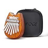 Mini Kalimba Thumb Piano 8Keys Wooden,Exquisite Finger Piano with Lanyard Waterproof Protective Box,Musical Instrument,Gift for Toddler Child Valentines Adult Beginners