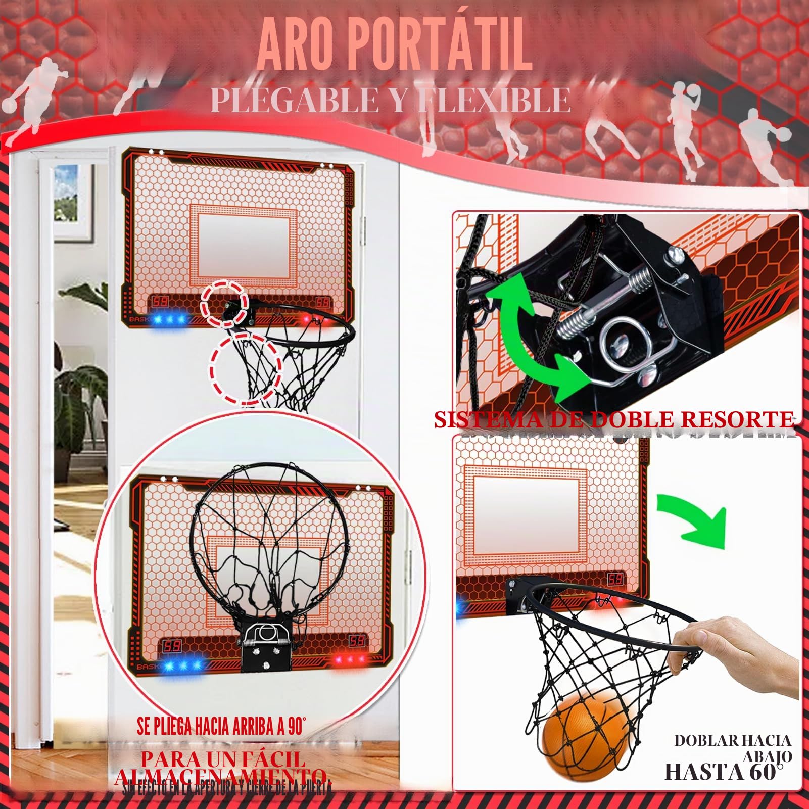 STAY GENT Mini Canasta Baloncesto Interior para Niños y Adultos, Canasta Baloncesto Infantil Oficina y Casa con Balón, Juego Juguetes de Regalo para Niños Niñas