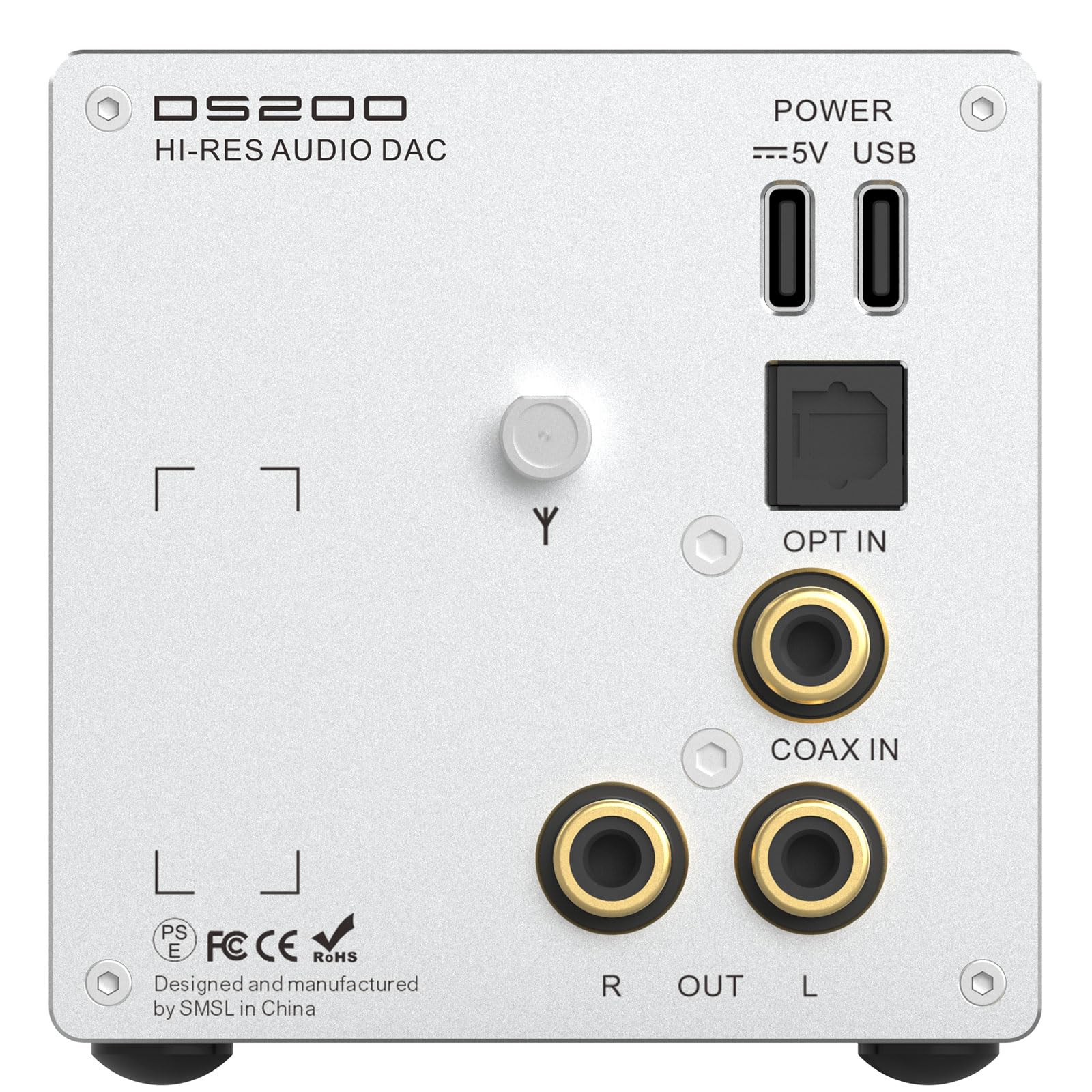 SMSL DS200 Amplificatore per cuffie ad alta risoluzione Bluetooth 5.1 Supporto 2X CS43131 Chip 3,5 mm e 4,4 mm Uscita HP bilanciata XMOS XU-316 32bit/768kHz DSD256 USB/ottico/coassiale Ingresso audio