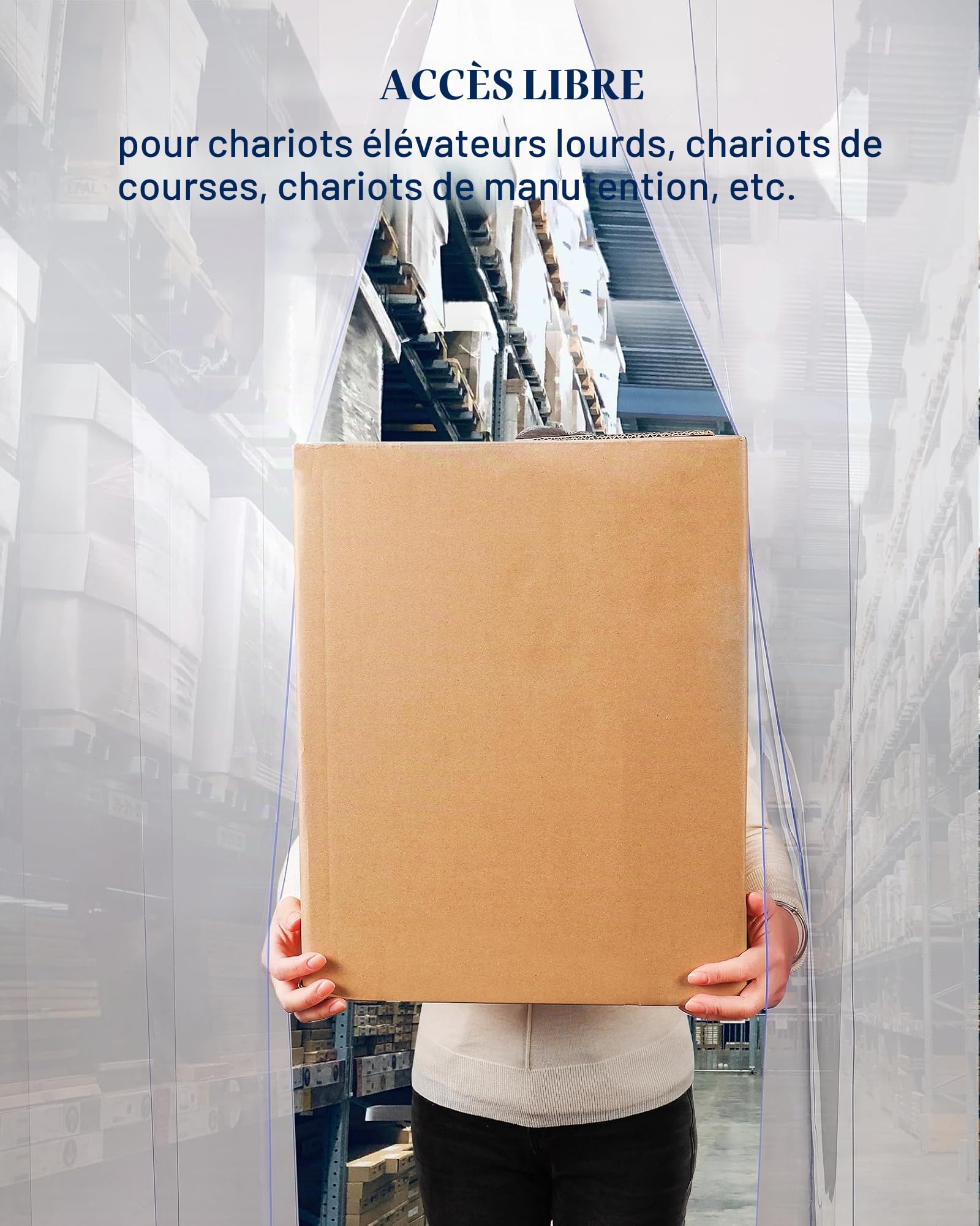 Rideau à Lanières Transparent 6pcs. 20x200cm Rideau à Lamelles Bande Protection Contre Le Vent pour Chambres, magasins, boutiques, garages(Hauteur 2,0m x Largeur 1,0m)