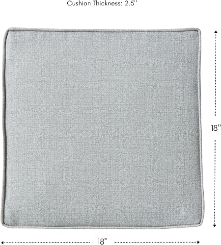 Miniatura 6 de Greendale Home Fashions Cojín de asiento reversible cuadrado de 18 pulgadas, cemento