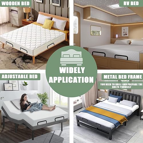 Miniatura 4 de NXN-HOME Tapón deslizante para colchón, barra de retención de colchón de metal para camas ajustables, soporte de colchón en su lugar para evitar que