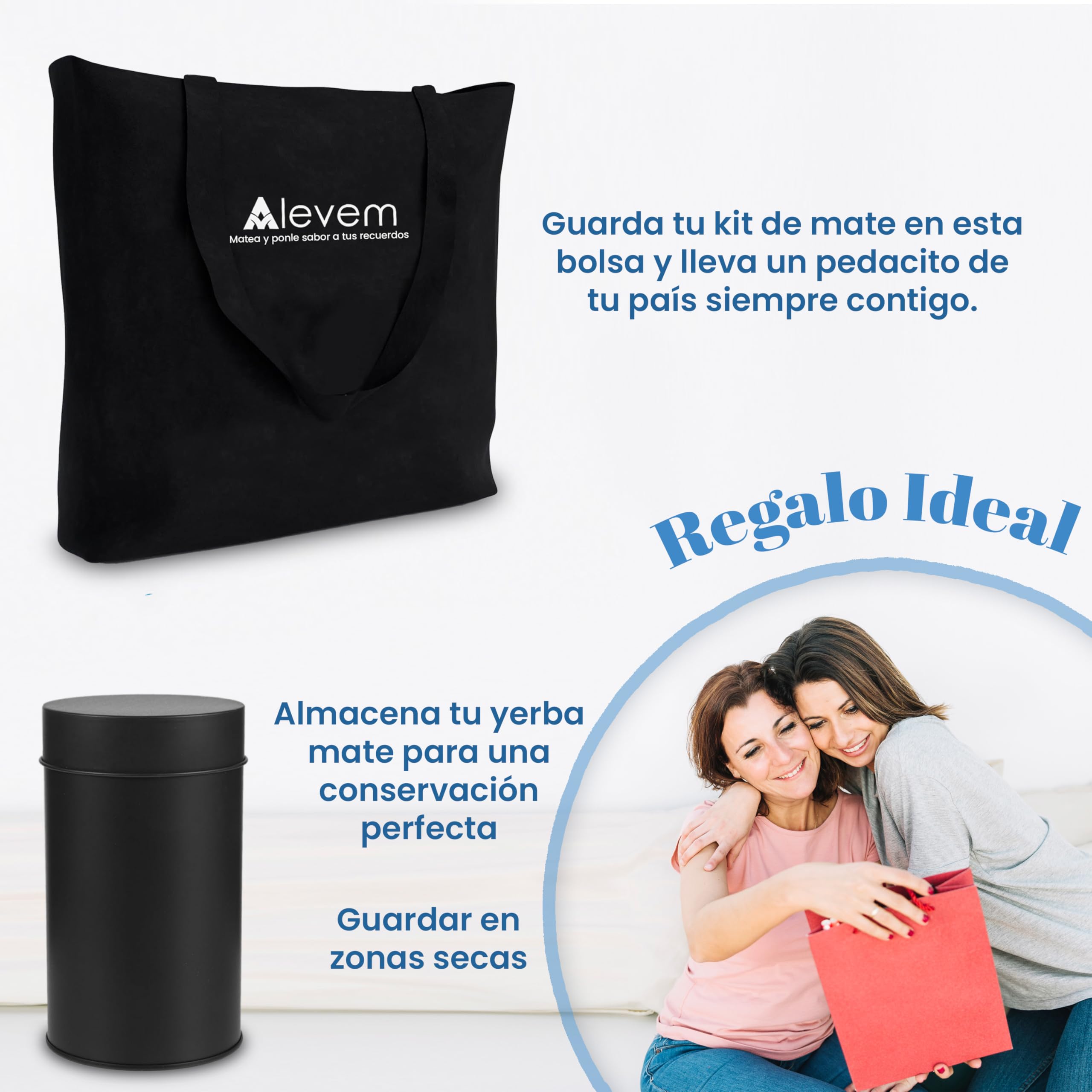 Komplettes argentinisches 7-teiliges Set – inklusive mattem Kürbis, matter argentinischer Thermoskanne 1 l, Glühbirnen, Yerba Aufbewahrungsbox und Tragetasche