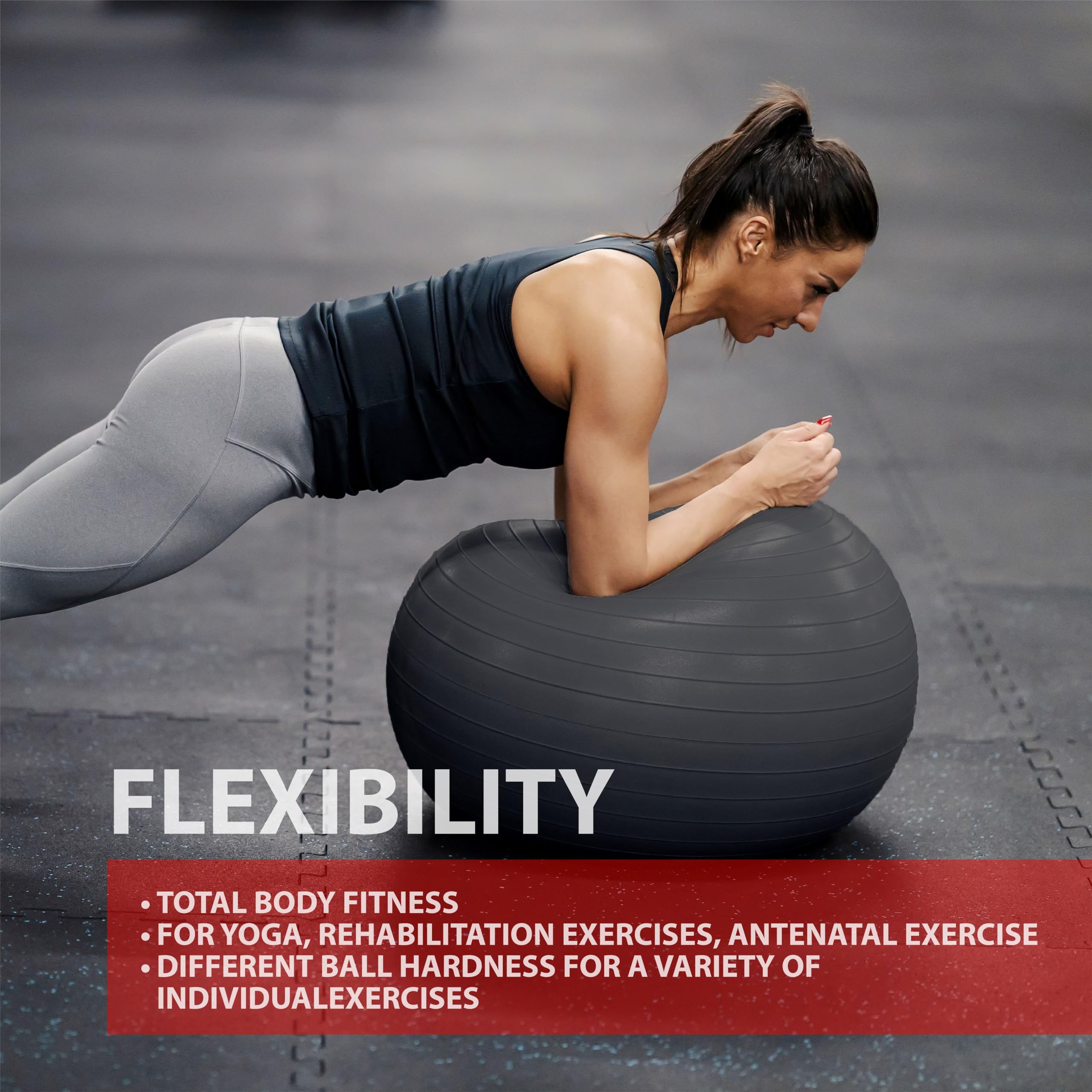 OUTLINER - Ballon Gym 85 cm - Ballon Pilates & Yoga - Ballon Fitness Non Explosif - Ballon Siege Bureau & Ballon de Grossesse