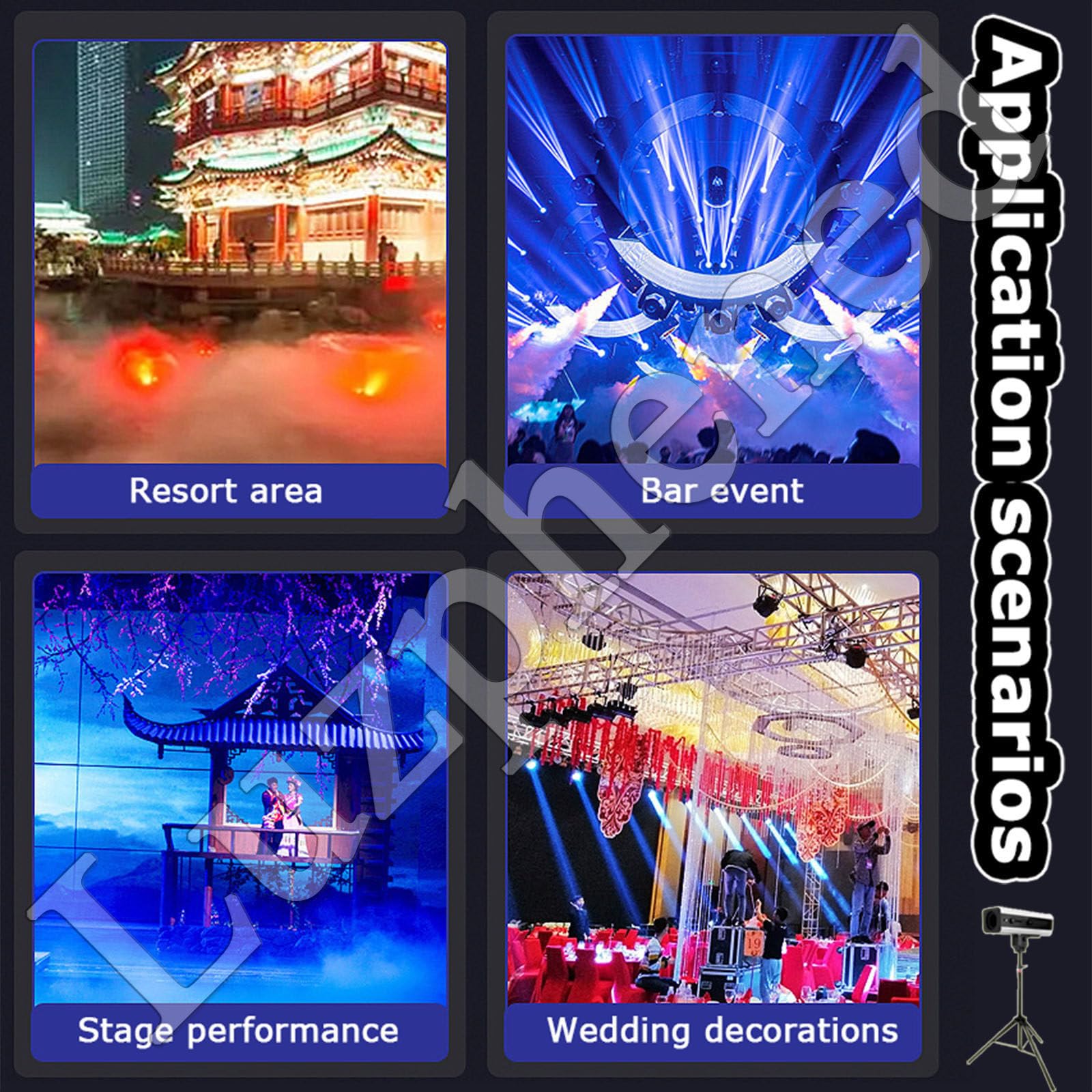 Faro A LED da Palcoscenico da 330W/660W/880W, Faretto A Profilo con Zoom Manuale con apertura regolabile e controllo della temperatura colore, per eventi, teatro, discoteca, feste e spettacoli 660W